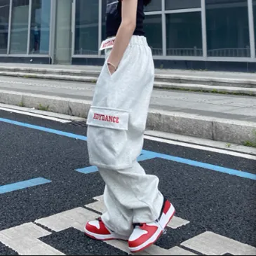 【120-170】ヒップホップ ダンス ポケット カッコイイ 夏 子供服 キッズ ジュニア 女の子 ボトムス ワイドパンツ