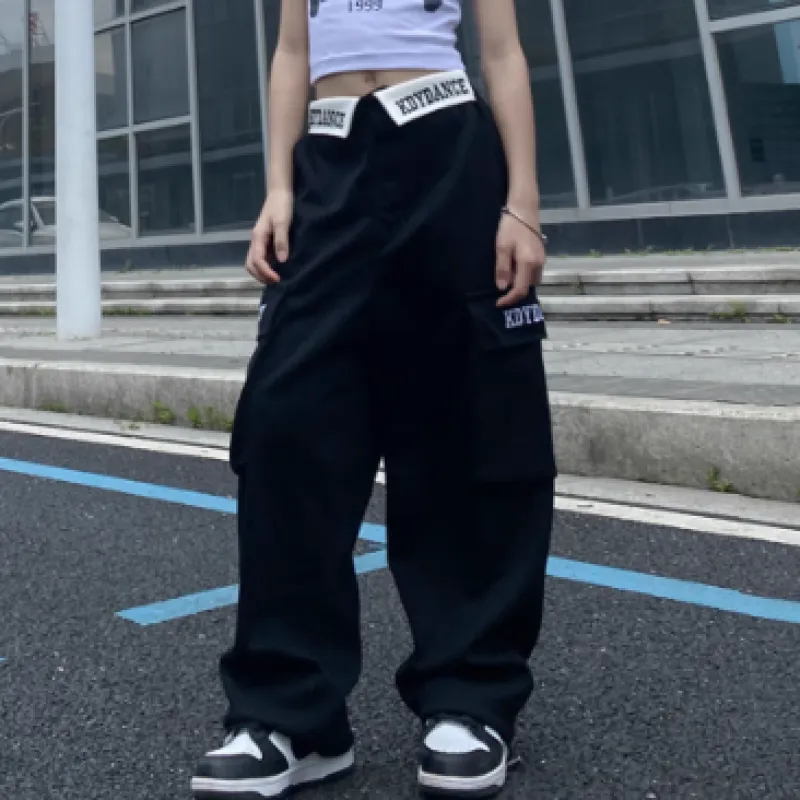 【120-170】ヒップホップ ダンス ポケット カッコイイ 夏 子供服 キッズ ジュニア 女の子 ボトムス ワイドパンツ
