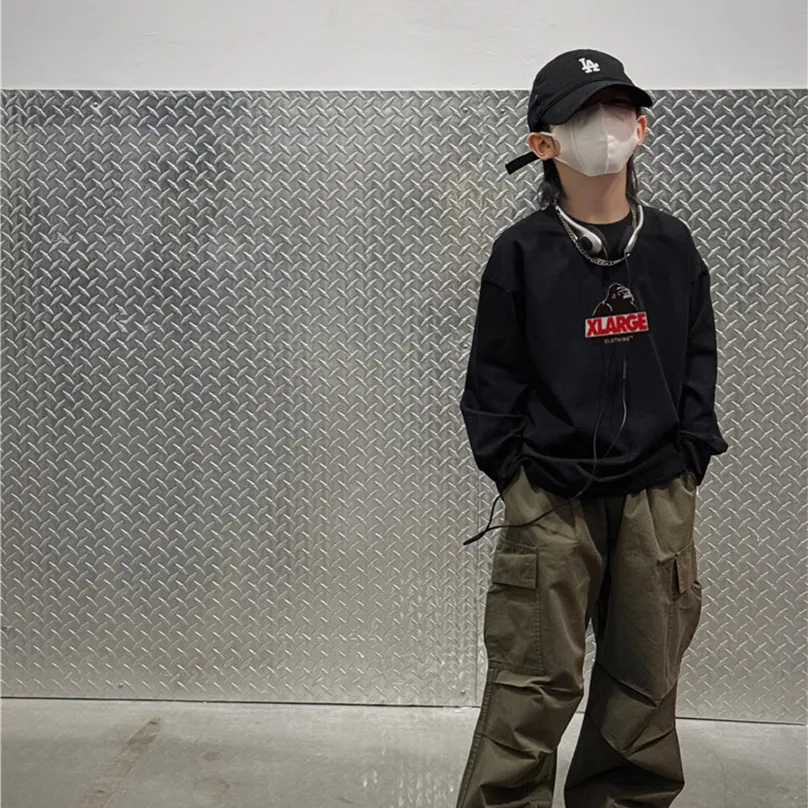 【90-160cm】絶対欲しい！ 楽ちん 合わせやすい シンプル 着心地良い 長袖 Tシャツ