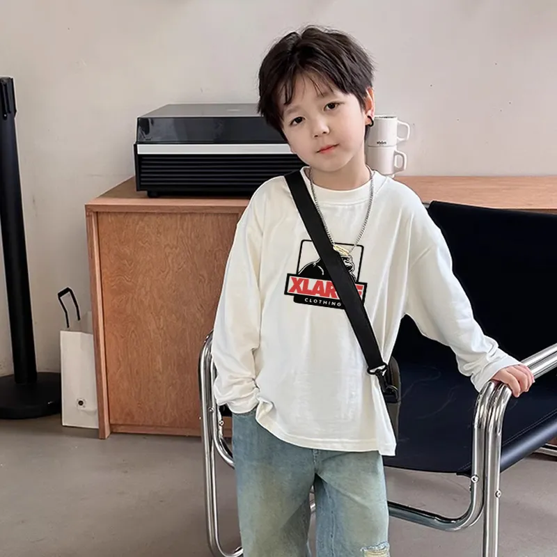 【90-160cm】よく売れる シンプル 大人気 トレンド 着心地良い 合わせやすい長袖 Tシャツ
