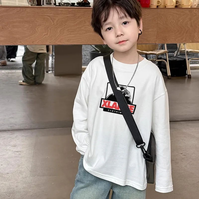 【90-160cm】よく売れる シンプル 大人気 トレンド 着心地良い 合わせやすい長袖 Tシャツ