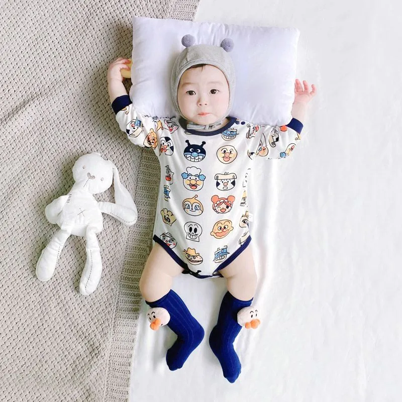 【66-100cm】超人気商品 売れ筋 カートゥーン 可愛い 合わせやすい ベビー 長袖 ロンパース