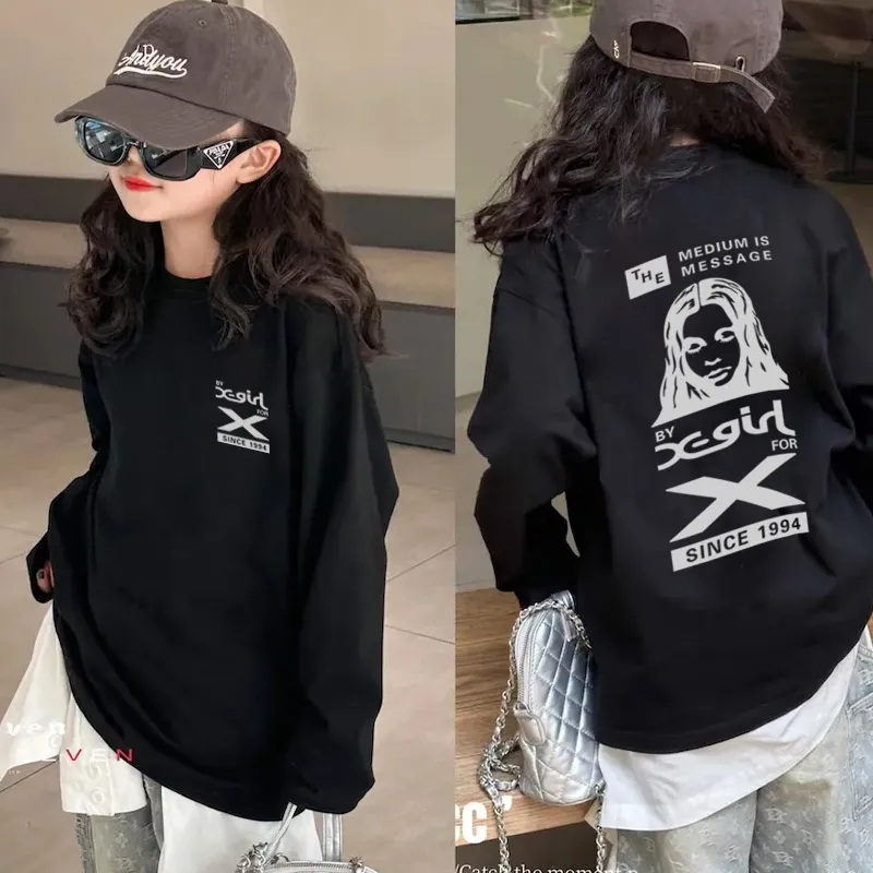 【90-160cm】抜群感強い 肌触りよく おしゃれ 着心地いい カジュアル 定番 女の子 長袖Ｔシャツ