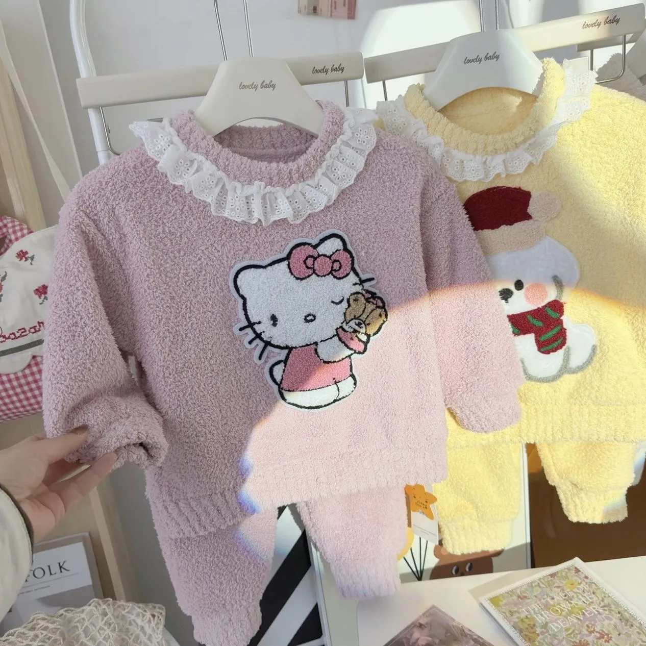 【90-160cm】よく売れる あったか ふわふわ カジュアル トレンド 人気 ルームウェア セット