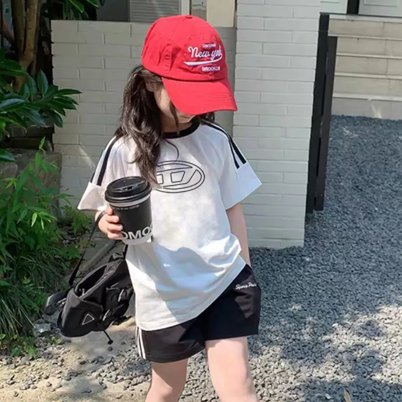 【100-150cm】オシャレ度高め 大注目 ユニーク 合わせやすい 女の子 半袖 Ｔシャツ