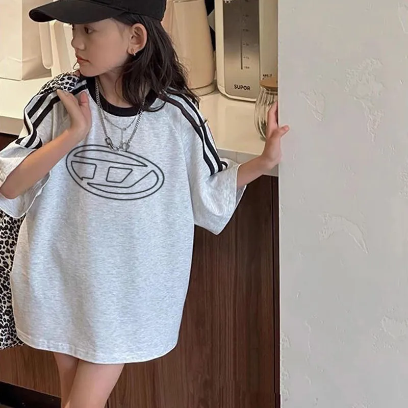 【100-150cm】オシャレ度高め 大注目 ユニーク 合わせやすい 女の子 半袖 Ｔシャツ