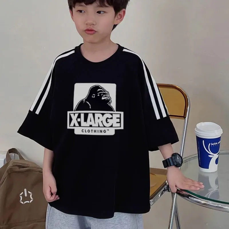 【100-160cm】絶対見逃さないで  大人気 カジュアル ユニーク 男の子 半袖 Ｔシャツ