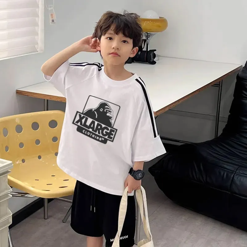【100-160cm】絶対見逃さないで  大人気 カジュアル ユニーク 男の子 半袖 Ｔシャツ
