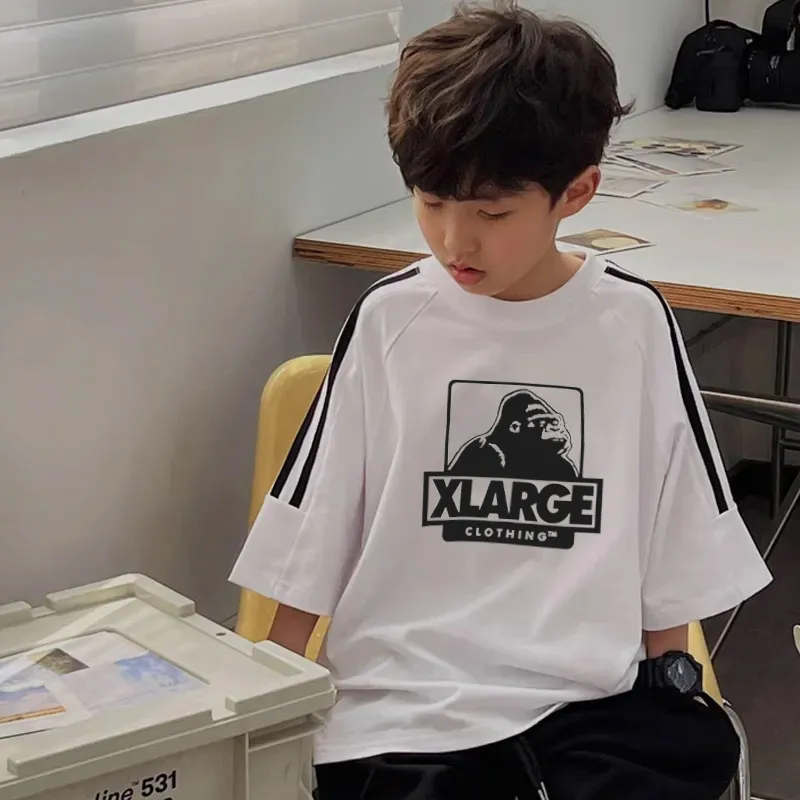 【100-160cm】絶対見逃さないで  大人気 カジュアル ユニーク 男の子 半袖 Ｔシャツ