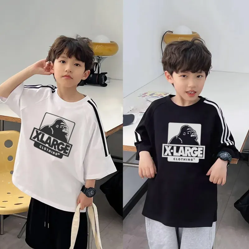 【100-160cm】絶対見逃さないで  大人気 カジュアル ユニーク 男の子 半袖 Ｔシャツ