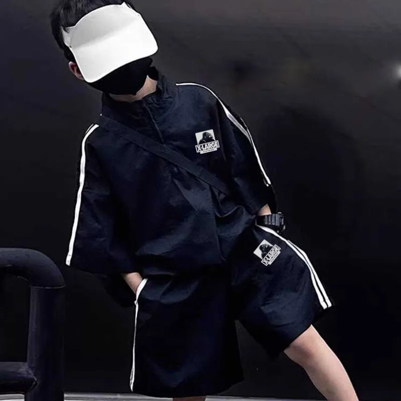 【100-150cm】二点セット 絶対欲しい 日焼け防止 男の子 トップス＋ショートパンツ セットアップ