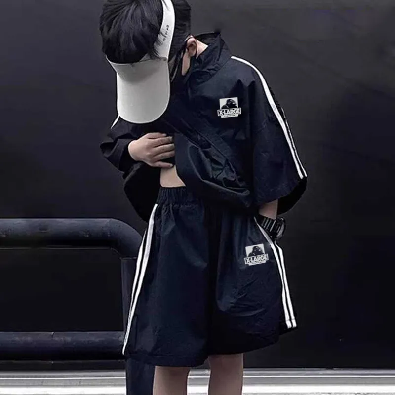 【100-150cm】二点セット 絶対欲しい 日焼け防止 男の子 トップス＋ショートパンツ セットアップ