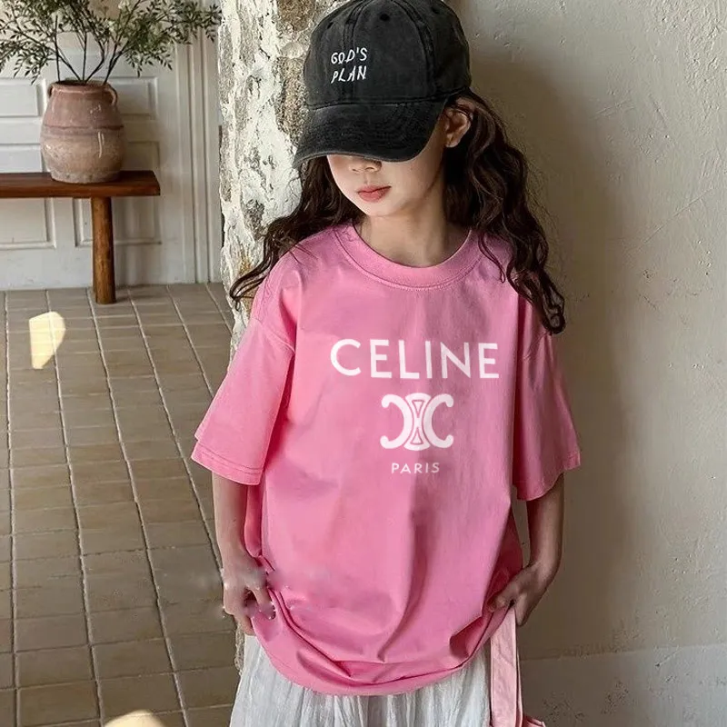 【90-160cm】絶対流行 オシャレ アルファベット 合わせやすい 女の子 半袖Ｔシャツ