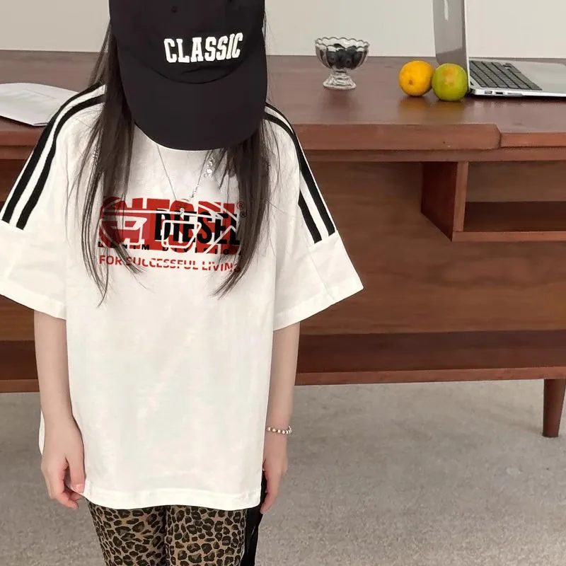 【100-150cm】絶対欲しい  トレンド  快適 カジュアル 女の子 半袖 Ｔシャツ