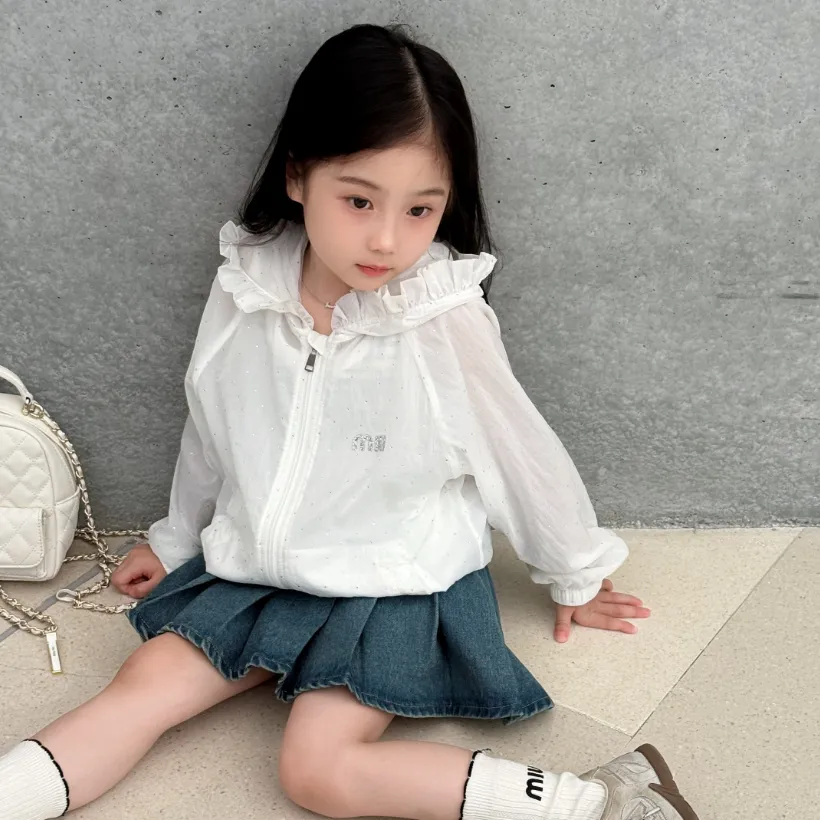 【100-160cm】おしゃれキッズ必見 大活躍 スウィート UV対策 女の子 アウター