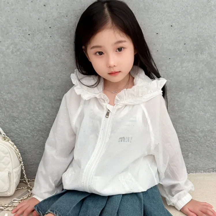 【100-160cm】おしゃれキッズ必見 大活躍 スウィート UV対策 女の子 アウター