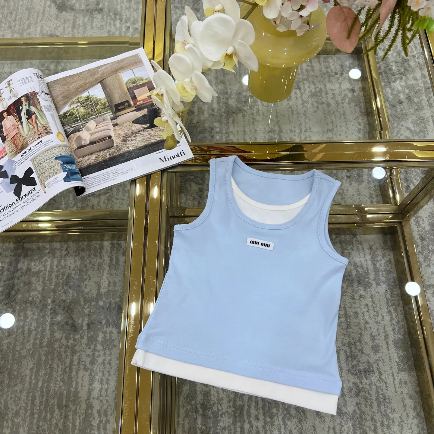 【100-160cm】オシャレ度高め シンプル 快適な着心地 切り替え 女の子 タンクトップ