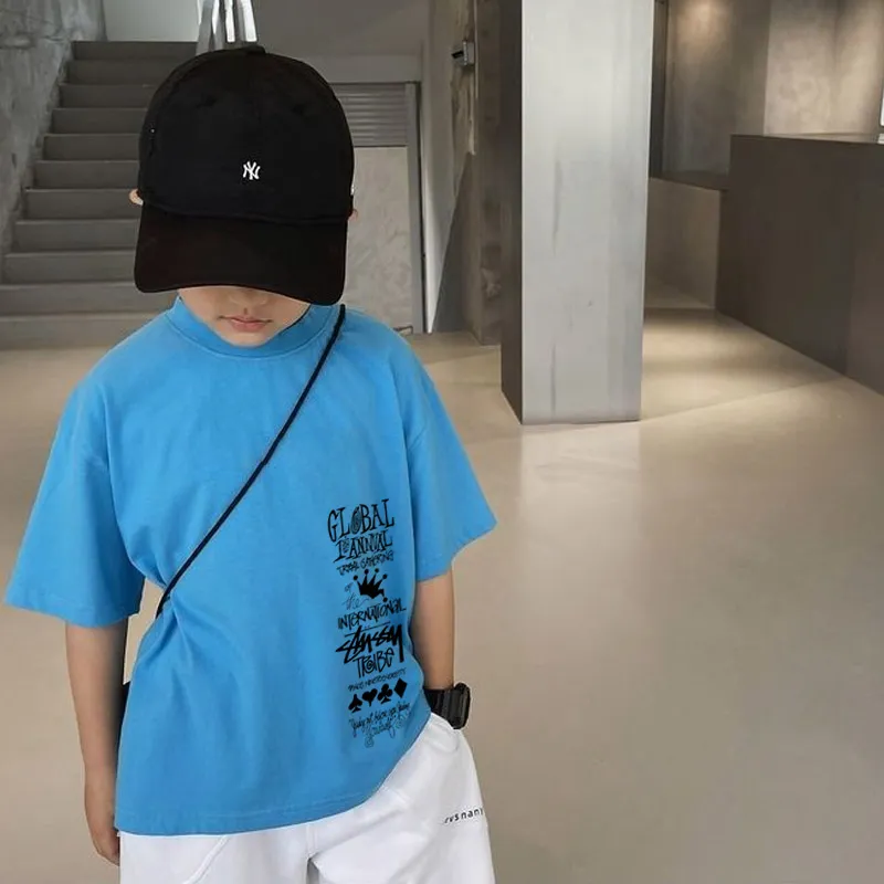 【90-160cm】着回し最強 爆売れ中 カジュアル プリント 着やすい  男の子 半袖 Ｔシャツ