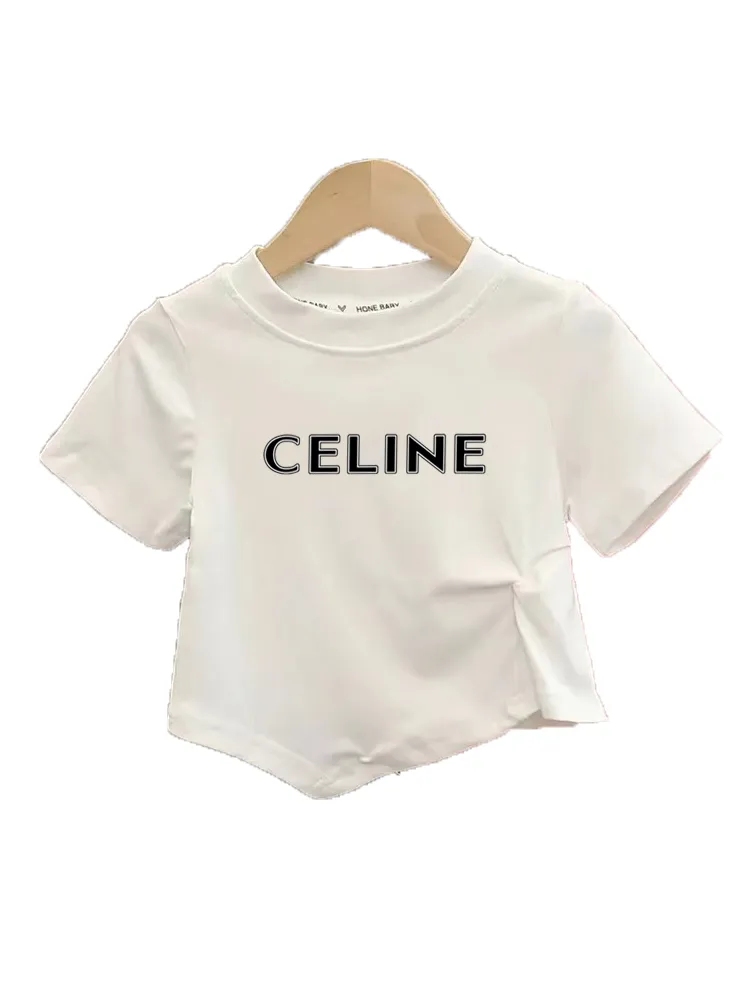 【90-150cm】デザイン満点 おしゃれ シンプル 合わせやすい 女の子 半袖 Ｔシャツ