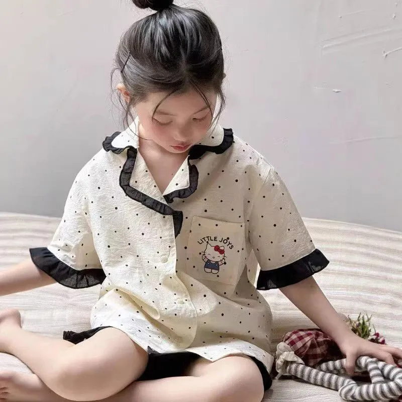 【100-160cm】ママたちに大好評 おしゃれ ふわふわタッチ 前開きタイプ 女の子 半袖 ルームウェア