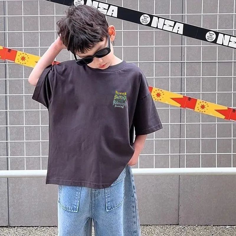 【90-160cm】リラックス感ある スタイリッシュ ストリート系 男の子 半袖 Ｔシャツ