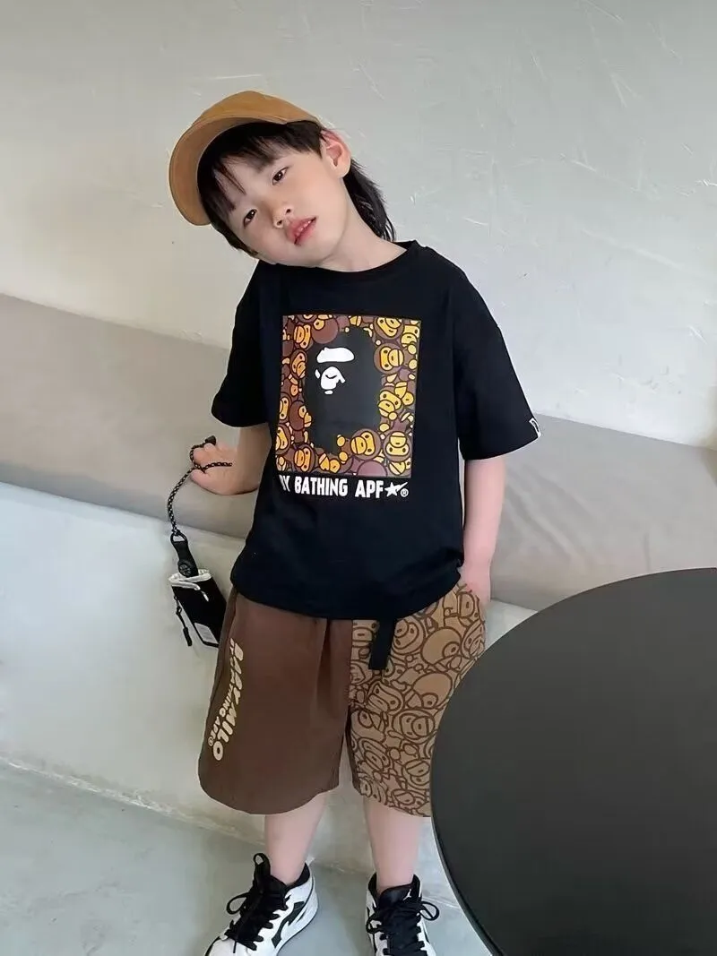 【90-160cm】カッコイイ 大活躍 トレンド  品質満点  着心地良い 快適 半袖 男の子 Ｔシャツ