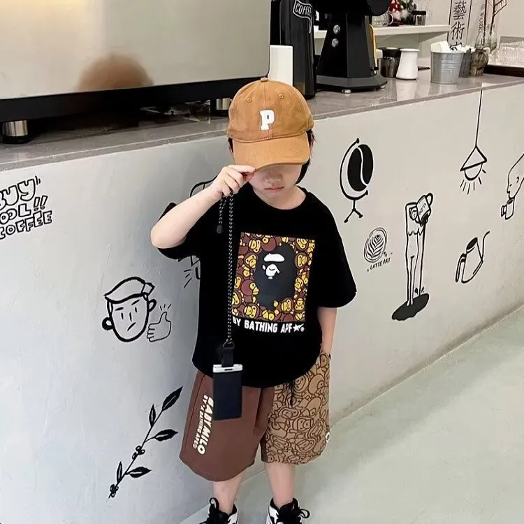 【90-160cm】カッコイイ 大活躍 トレンド  品質満点  着心地良い 快適 半袖 男の子 Ｔシャツ