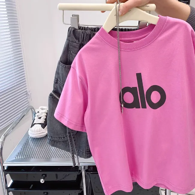 【90-160cm】売り切れ必至 大人気 シンプル トレンド  アルファベット 着やすい 半袖 Ｔシャツ
