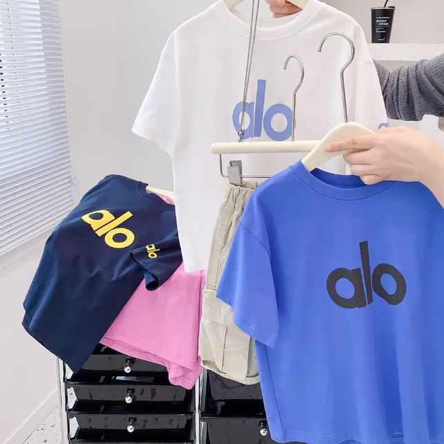 【90-160cm】売り切れ必至 大人気 シンプル トレンド  アルファベット 着やすい 半袖 Ｔシャツ