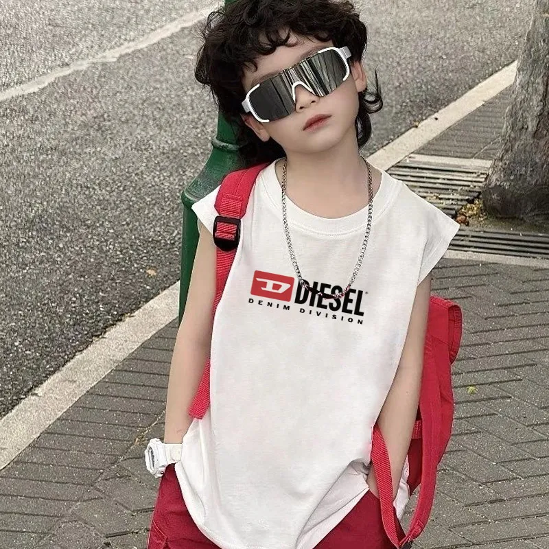 【90-160cm】リラックス感ある 大活躍 カジュアル  トレンド  男の子 ノースリーブ タンクトップ