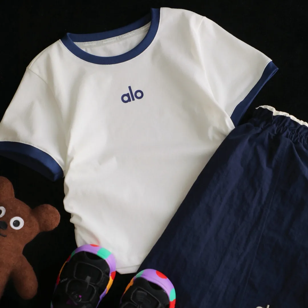 【110-160cm】二点セット おしゃれキッズ必見 大人気 カジュアル スポーティ 半袖Ｔシャツ＋スカート セットアップ